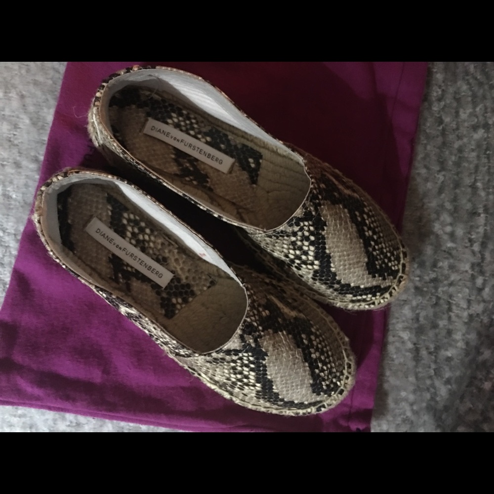 Diane Von Furstenberg Tilly snakeskin espadrilles
